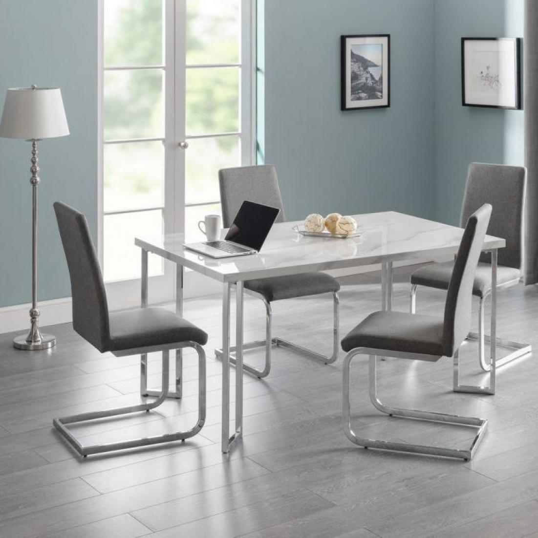 Positana Dining Table & Roma Grey Chairs