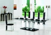 Bas Black Ext Table with Black GCH-650 chairs 