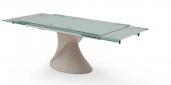 Dakota Ext Table Beige+Clear 