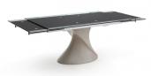 Dakota Ext Table Black+Clear 