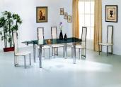Java Black Ext table with Cream GCH-650 chairs Java Black Ext table with Cream GCH-650 chairs