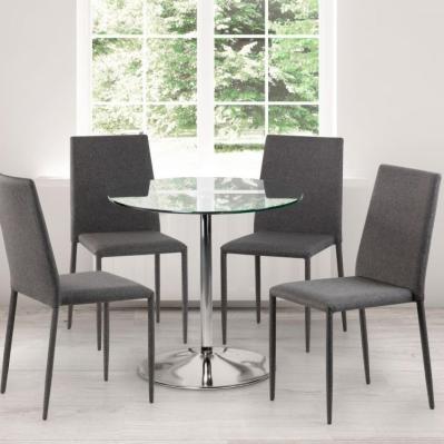 Kudos Dining Table & Grey Jazz Chairs