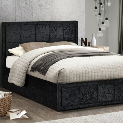 Hannover Fabric Ottoman Bed - Black