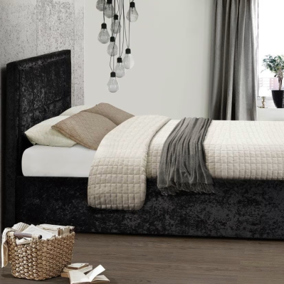 Hannover Fabric Ottoman Bed - Black