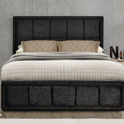 Hannover Fabric Ottoman Bed - Black