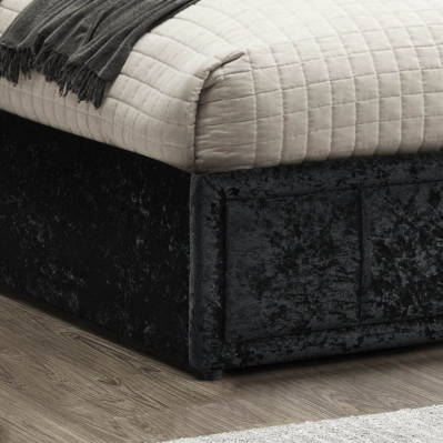 Hannover Fabric Ottoman Bed - Black