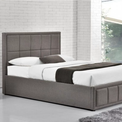 Hannover Fabric Ottoman Bed - Grey
