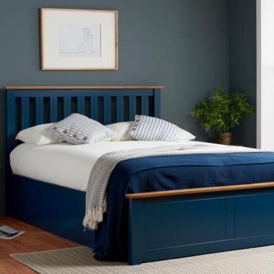 Phoenix Ottoman Bed - Navy Blue