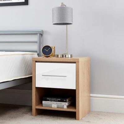 Seville White Bedside