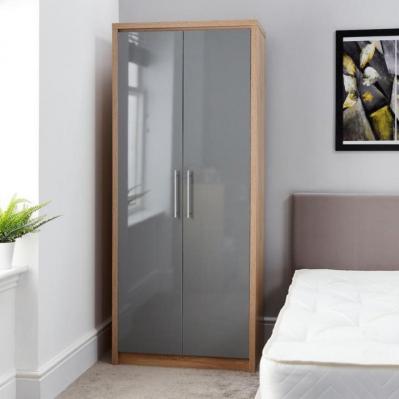 Seville Two Door Wardrobe Grey