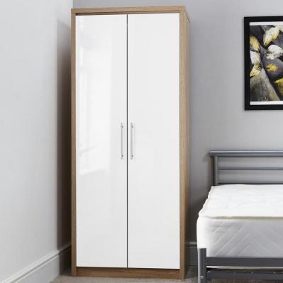 Seville Two Door Wardrobe White
